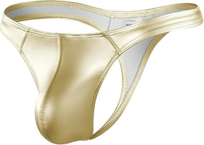Men's Wild Style Faux Leather Thong Underwear No Visible Lines
