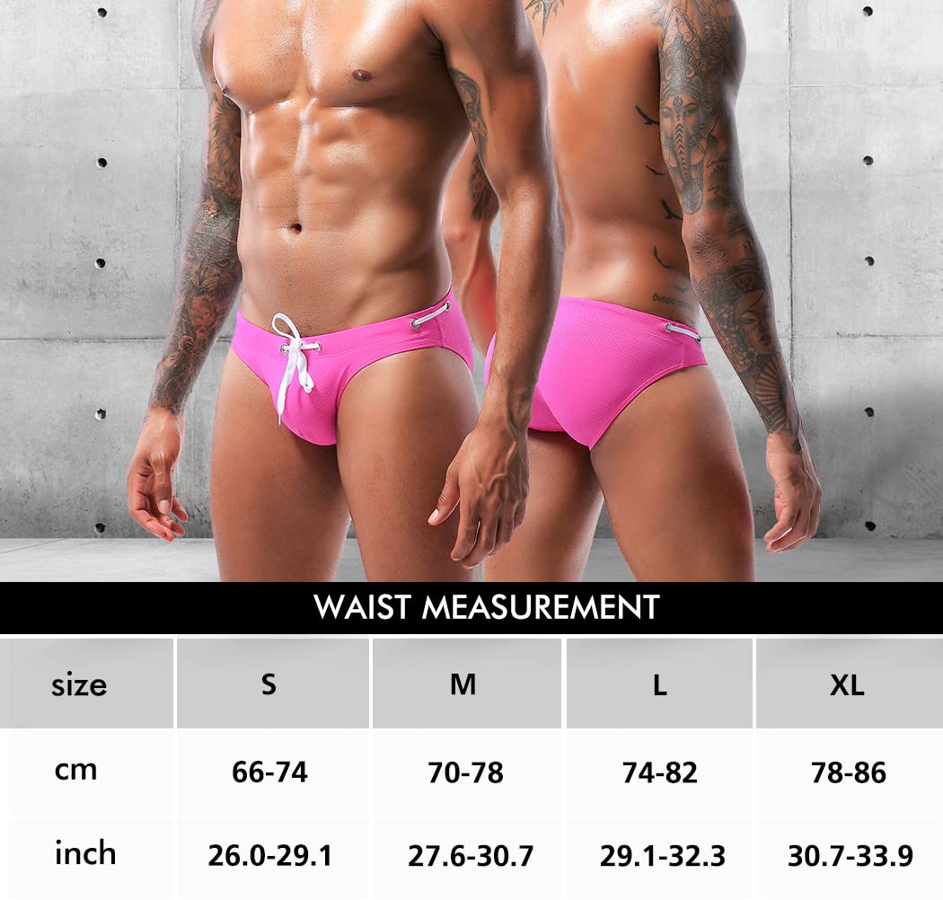 Men's Sexy Breathable Swim Briefs Quick Dry Tagless Bikini Swimwear