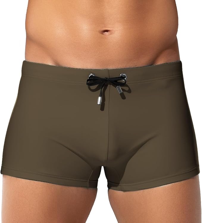 Men's Bikini Swimwear Tight Square Leg Swim Trunks Swimsuit