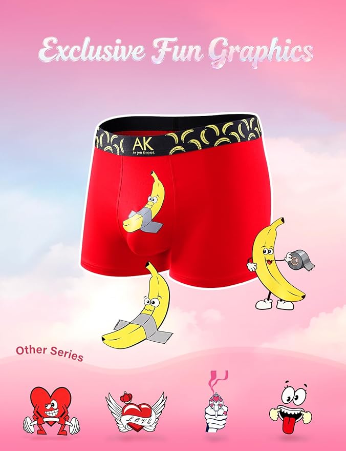 Men's Sexy Novelty Trunks Funny Couple Underwear