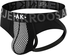 Mens Jockstrap Thongs Sexy Underwear Mesh Athletic Supporter