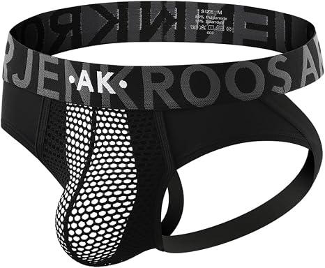Mens Jockstrap Thongs Sexy Underwear Mesh Athletic Supporter