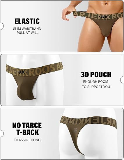 Mens Thong Low Rise Sexy Underwear Pouch Lingerie G-string