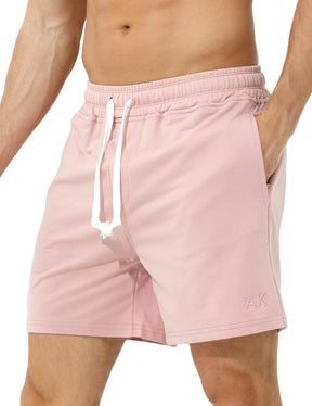 Men's Sweat Cotton Shorts 5 Inch Running Shorts with Zipper Pockets