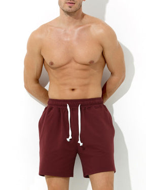 Men's Sweat Cotton Shorts 5 Inch Running Shorts with Zipper Pockets