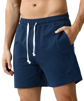 Men's Sweat Cotton Shorts 5 Inch Running Shorts with Zipper Pockets