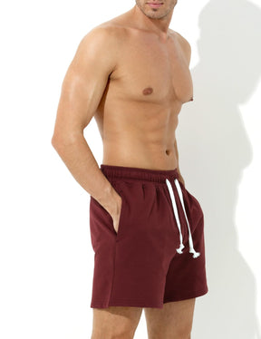 Men's Sweat Cotton Shorts 5 Inch Running Shorts with Zipper Pockets