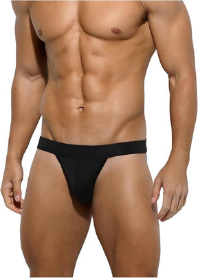 Jockstrap athlétique classique de couleur unie en soie pour hommes