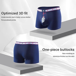 Men's Valentines Funny Novelty Underwear Trunks Sexy Cotton Boxer Briefs for Men