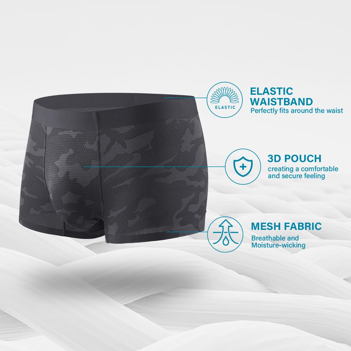 Men's Boxer Briefs - Silky Breathable Underwear for Men