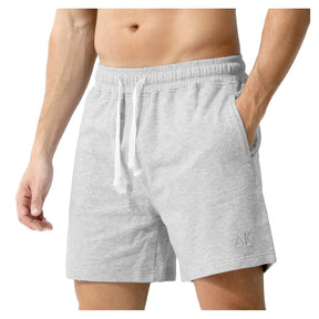 Men's Sweat Cotton Shorts 5 Inch Running Shorts with Zipper Pockets