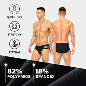 Men's Swimsuit Printed Swim Briefs Pattern Bikini Swimwear