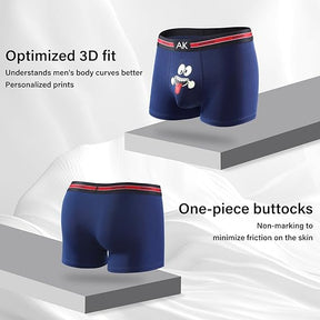 Men's Valentines Funny Novelty Underwear Trunks Sexy Cotton Boxer Briefs for Men