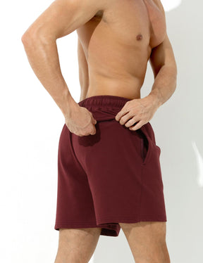 Men's Sweat Cotton Shorts 5 Inch Running Shorts with Zipper Pockets