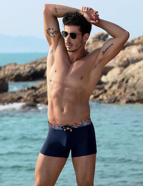 Mens Swim Briefs Square Leg Board Swimwear Short Beach Trunks Quick-Dry