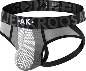 Mens Jockstrap Thongs Sexy Underwear Mesh Athletic Supporter