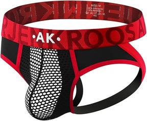 Mens Jockstrap Thongs Sexy Underwear Mesh Athletic Supporter