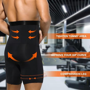 Men's Slimming Compression Boxer Briefs Underwear Tagless High Waist Tummy Control Boxers
