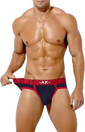 Men's Cotton Sport Briefs Sexy Low Rise Briefs Athletic Pouch Underwear