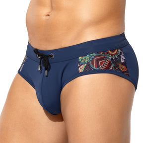 Men's Swimsuit Printed Swim Briefs Pattern Bikini Swimwear