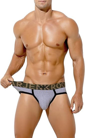 Men's Cotton Sport Briefs Sexy Low Rise Briefs Athletic Pouch Underwear