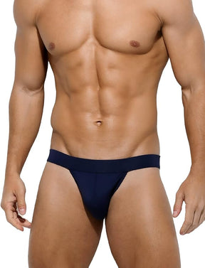 Jockstrap athlétique classique de couleur unie en soie pour hommes