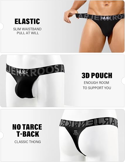 Mens Thong Low Rise Sexy Underwear Pouch Lingerie G-string
