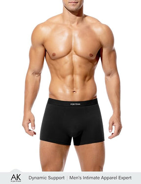 Mens Cotton Boxer Brief Soft Breathable & Moisture-Wicking, 3D Support Pouch