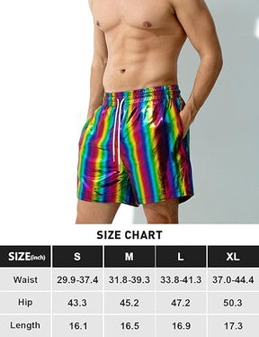 Short métallique pour homme Sexy Rave Hot Short