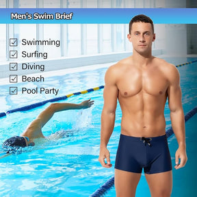 Men's Bikini Swimwear Tight Square Leg Swim Trunks Swimsuit