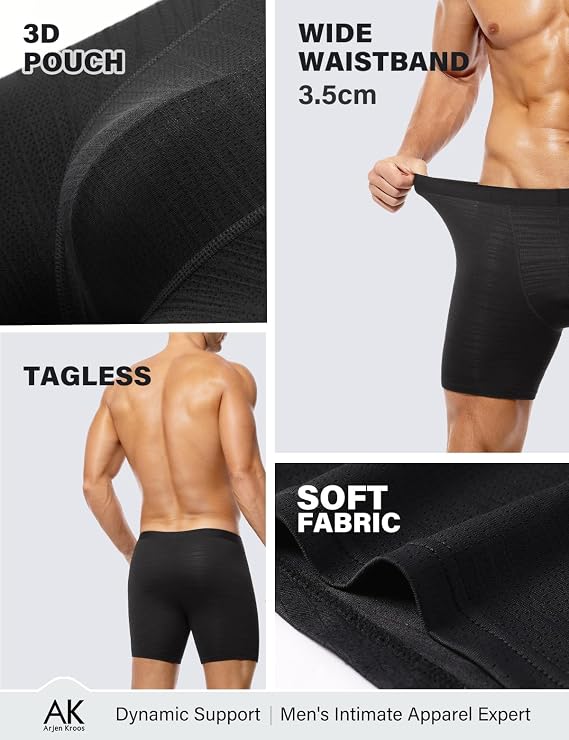 Mens Compression Underwear Moisture Wicking Boxer Briefs