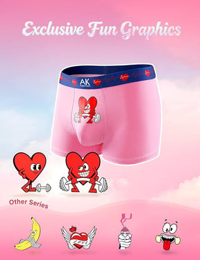 Men's Sexy Novelty Trunks Funny Couple Underwear