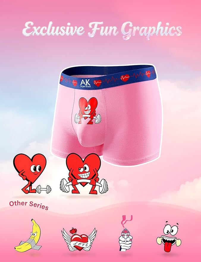 Men's Sexy Novelty Trunks Funny Couple Underwear