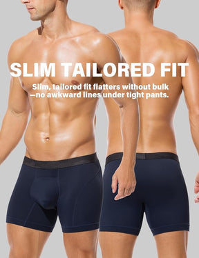 Compression Boxer Briefs for Men Silky Underwear