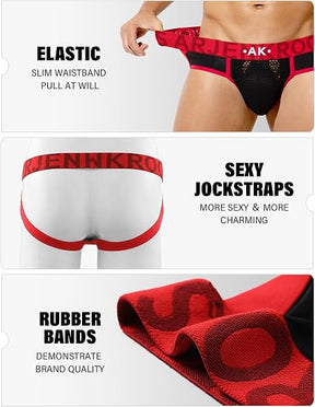 Mens Jockstrap Thongs Sexy Underwear Mesh Athletic Supporter