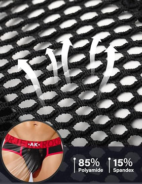 Mens Jockstrap Thongs Sexy Underwear Mesh Athletic Supporter
