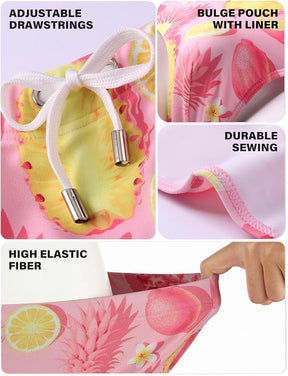 Mens Swim Briefs Bikini Bathing Suit Printed Quick Dry Swimsuit