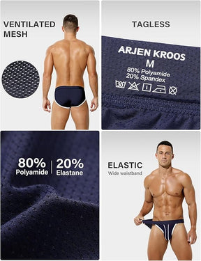 Mens Briefs Mesh Men's Underwear Low Rise Waist Sexy Sports Underwear