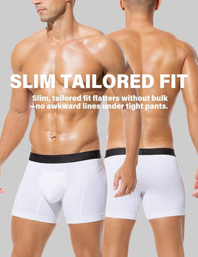 Compression Boxer Briefs for Men Silky Underwear