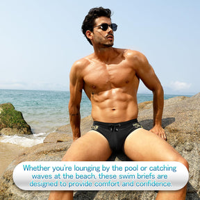 Men's Swimsuit Printed Swim Briefs Pattern Bikini Swimwear