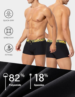 Mens Swim Briefs Square Leg Board Swimwear Short Beach Trunks Quick-Dry