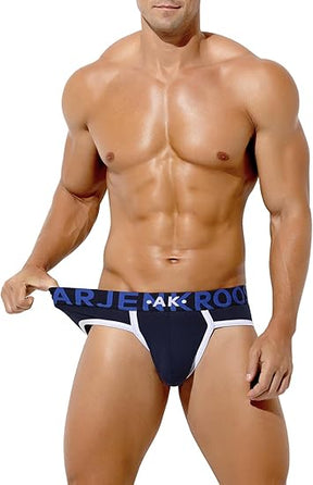 Men's Cotton Sport Briefs Sexy Low Rise Briefs Athletic Pouch Underwear