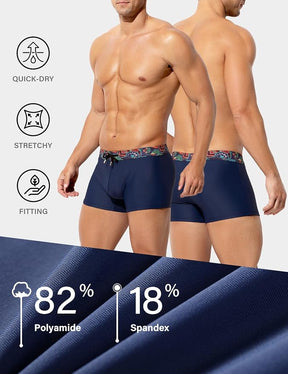 Mens Swim Briefs Square Leg Board Swimwear Short Beach Trunks Quick-Dry