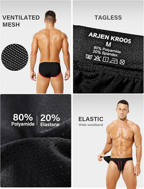Mens Briefs Mesh Men's Underwear Low Rise Waist Sexy Sports Underwear