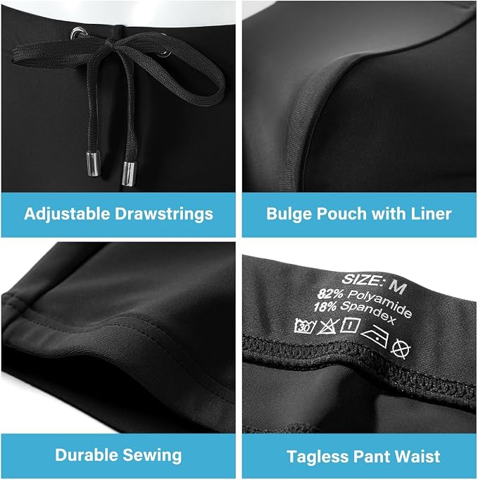 Men's Bikini Swimwear Tight Square Leg Swim Trunks Swimsuit