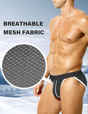 Mens Briefs Mesh Men's Underwear Low Rise Waist Sexy Sports Underwear