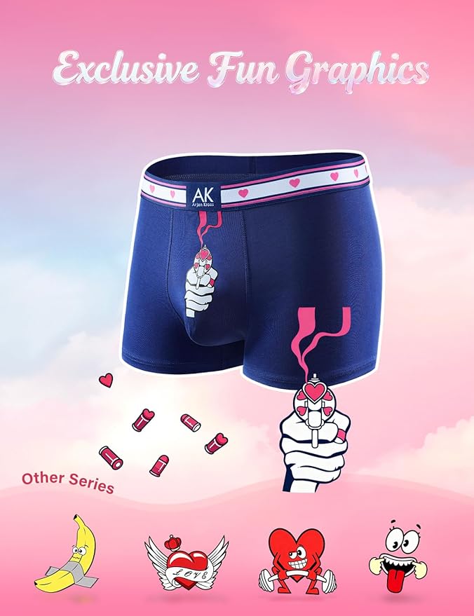 Men's Sexy Novelty Trunks Funny Couple Underwear