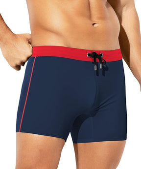 Men's Bikini Swimwear Slim Fit Square Leg Swim Trunks Swimsuit Quick-Dry