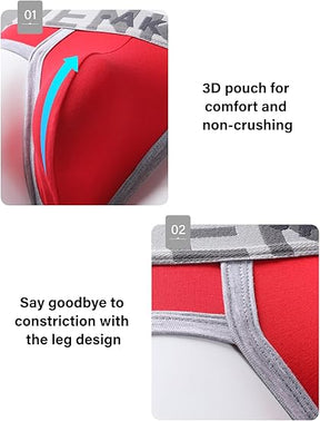 Men's Cotton Sport Briefs Sexy Low Rise Briefs Athletic Pouch Underwear