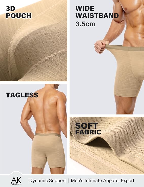 Mens Compression Underwear Moisture Wicking Boxer Briefs